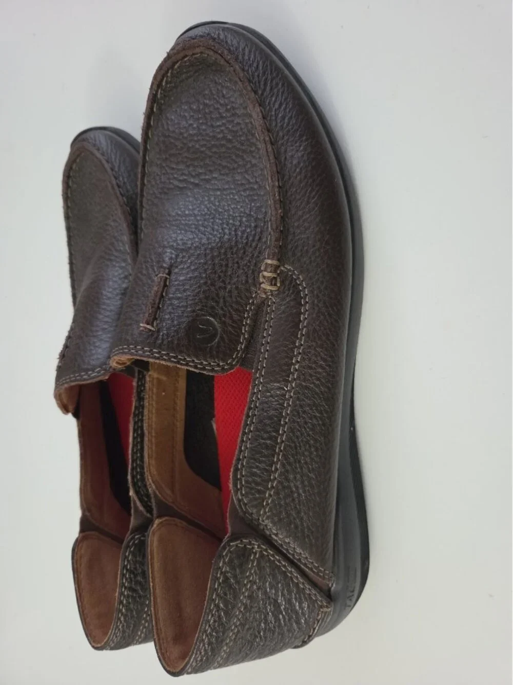 Clarks Gorwin Step Leather Loafers Mens 10.5M Dark Brown